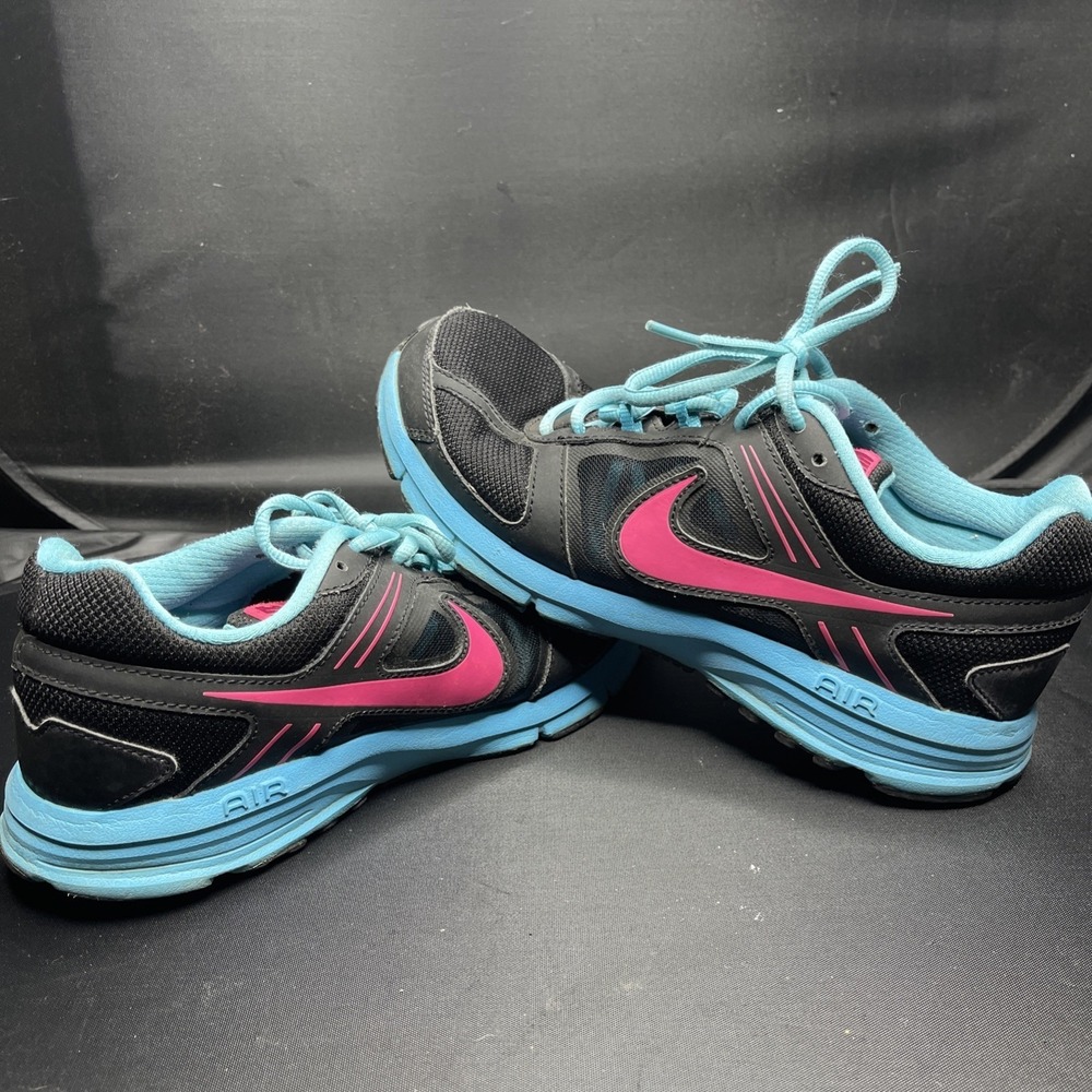 Nike Air Relentless 3 Womens Running Shoes Black Blue Pink Size 8 616596-002